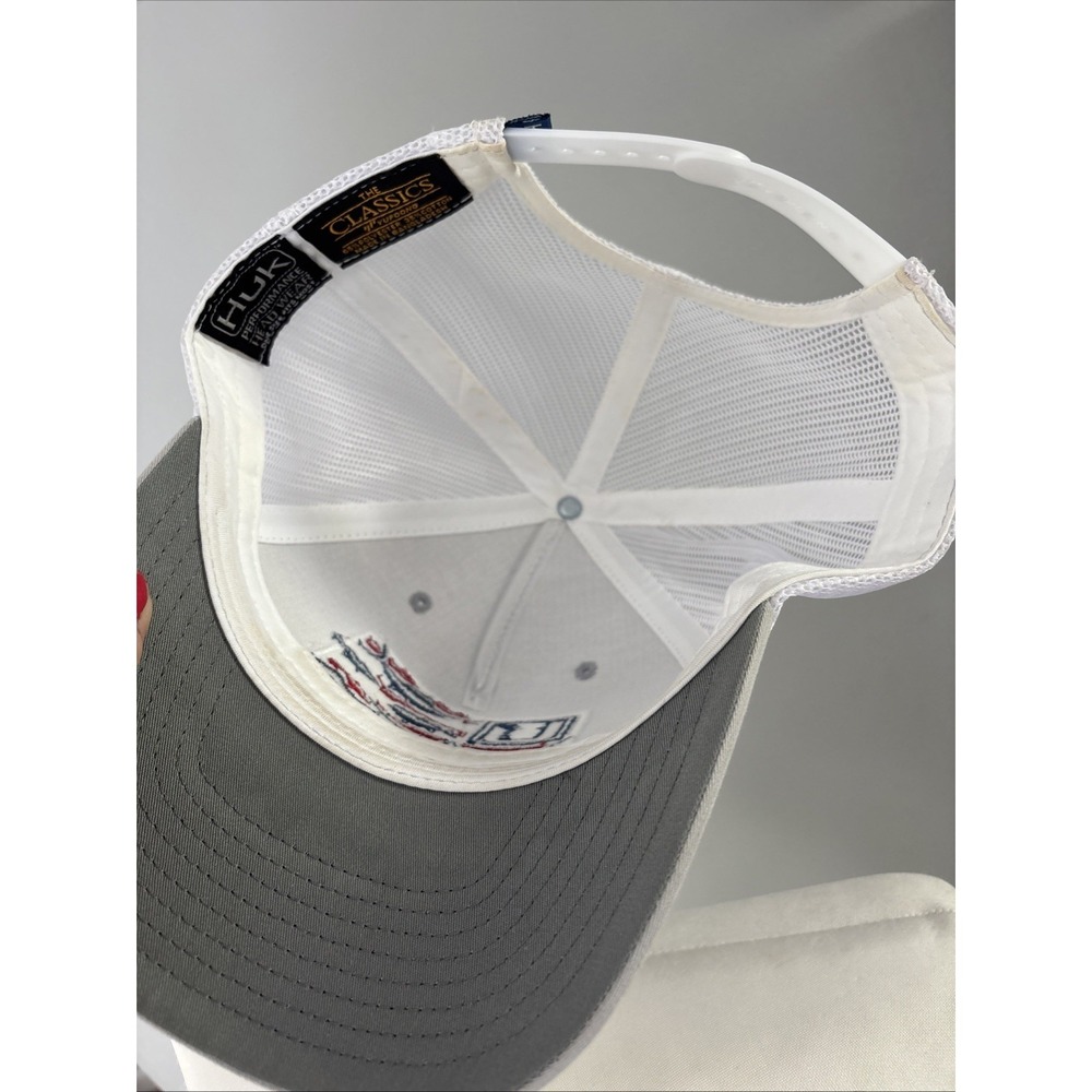 Huk Trophy Flag Trucker Hat Light Grey Mens One Size - Picture 5 of 6